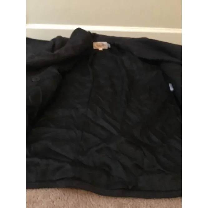 Talbots Women's Grayish Button-Front Wool Coat Jacket Collared Size 12 - Image 4