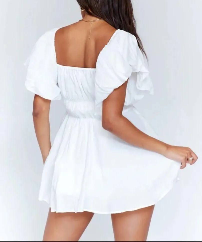 Princess Polly Halton Mini Puff Sleeve Dress NEW - Image 3