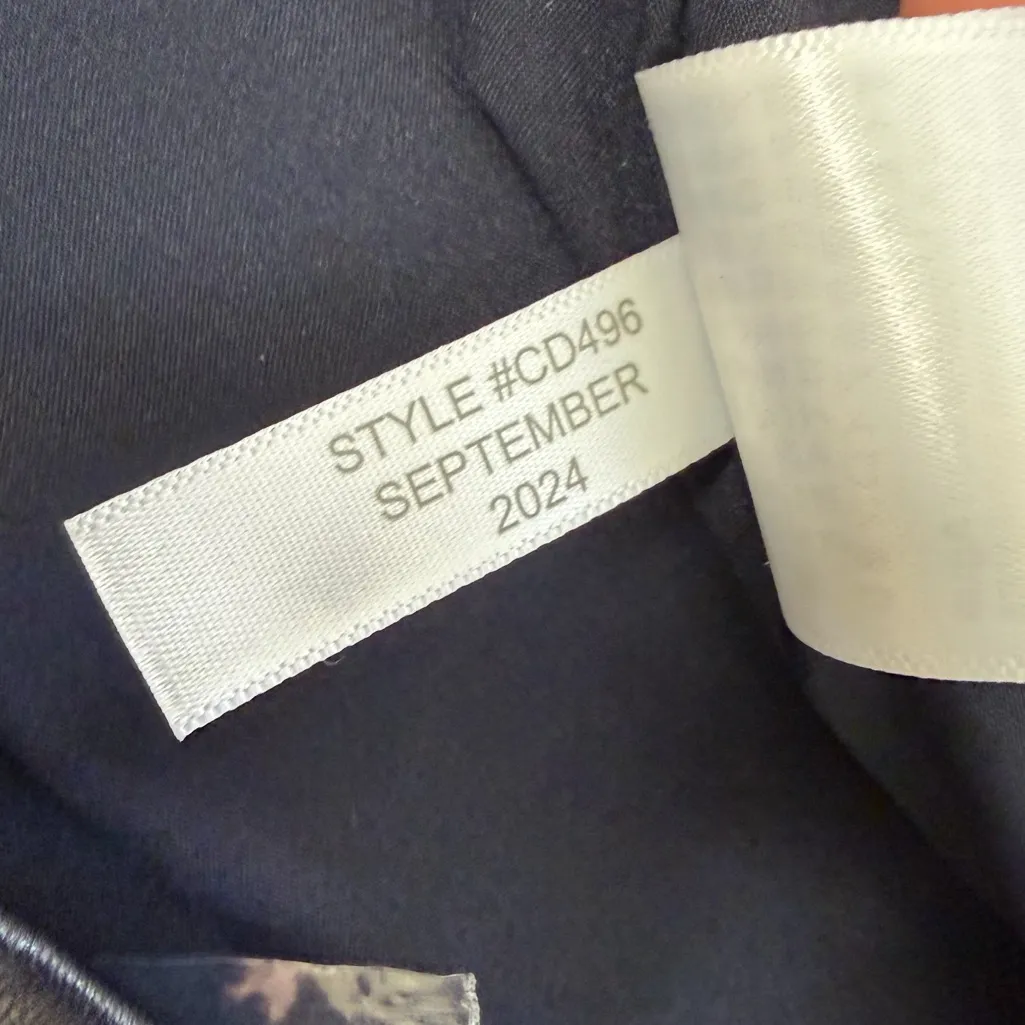 NWT J.CREW Mini Wrap Skirt In Faux Parent Leather Dark Navy Blue 12 - Image 9