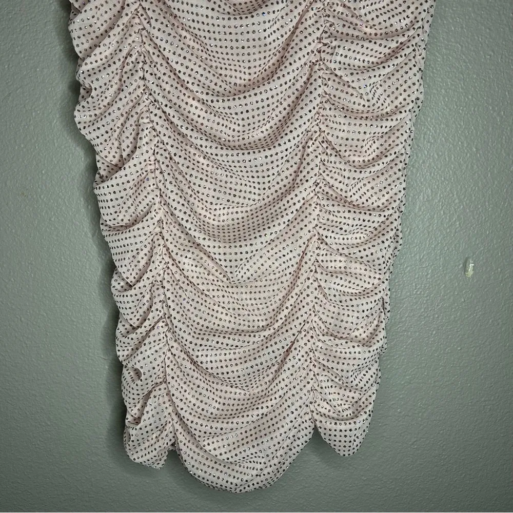 NEW For Love & Lemons x VS All That Glitters pink midi ruched skirt size medium - Image 5