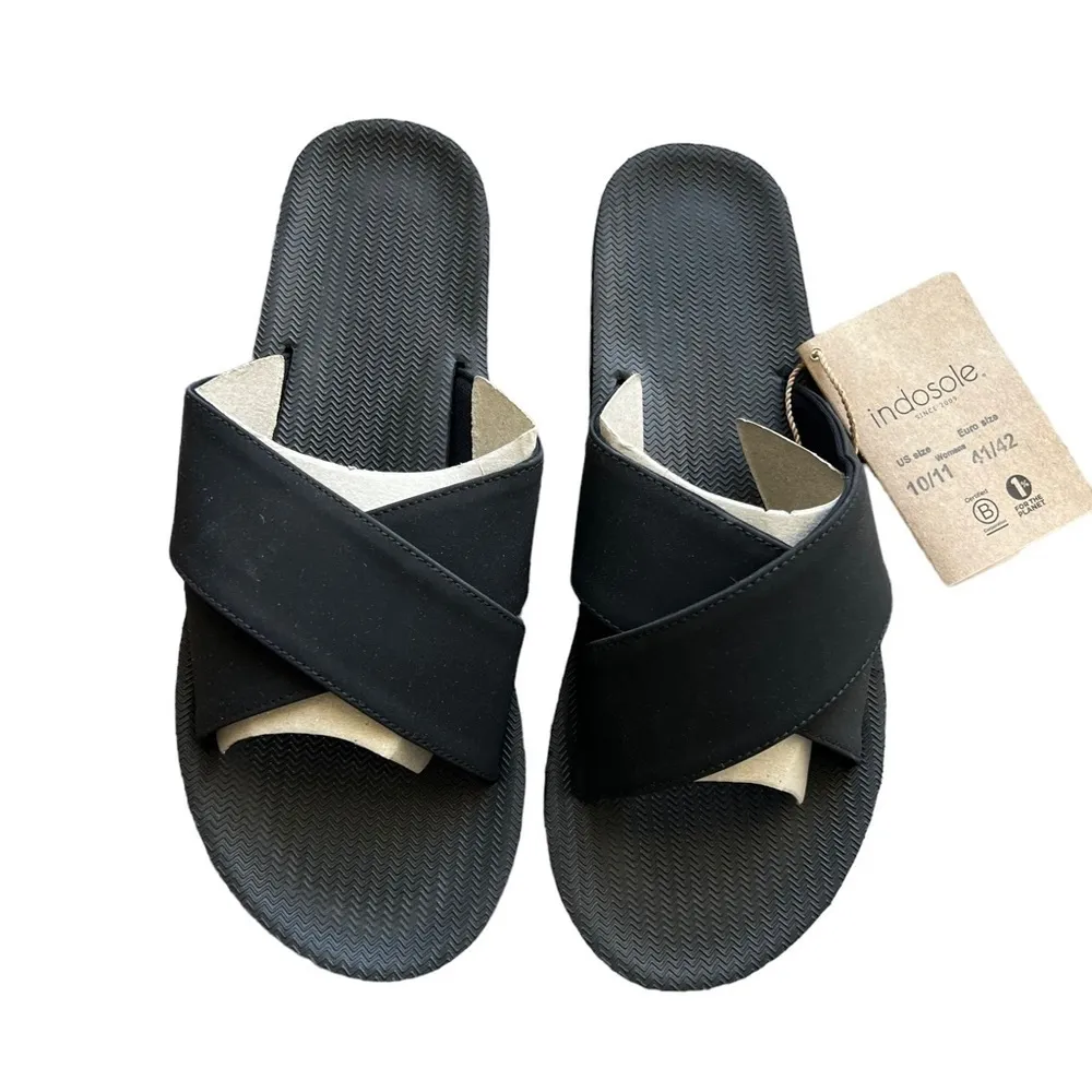 Indosole x Madewell - NIB Cross Slide Sandals Shoes Sz 10/11 - Image 3