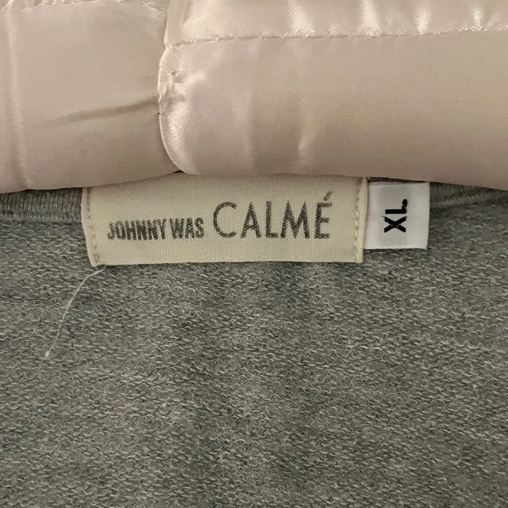 Johnny Was Calme High Low Glitter Stripe Crewneck Sweatshirt - Image 3