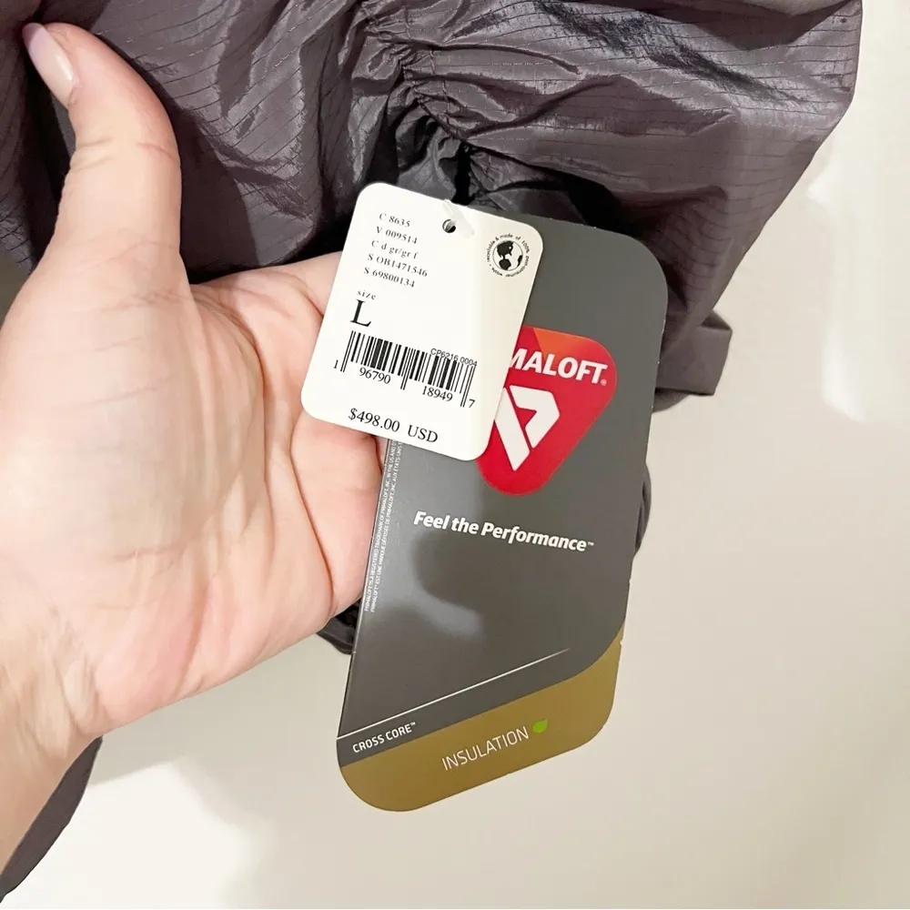 NWT Free People Lift Love Jacket Coat Gray Belted Snow Size Large L - Image 9