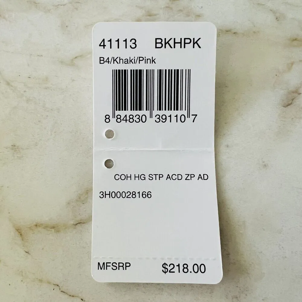 COACH Heritage Khaki Pink Stripe Accordion Zip Wallet In Signature Canvas - Image 8