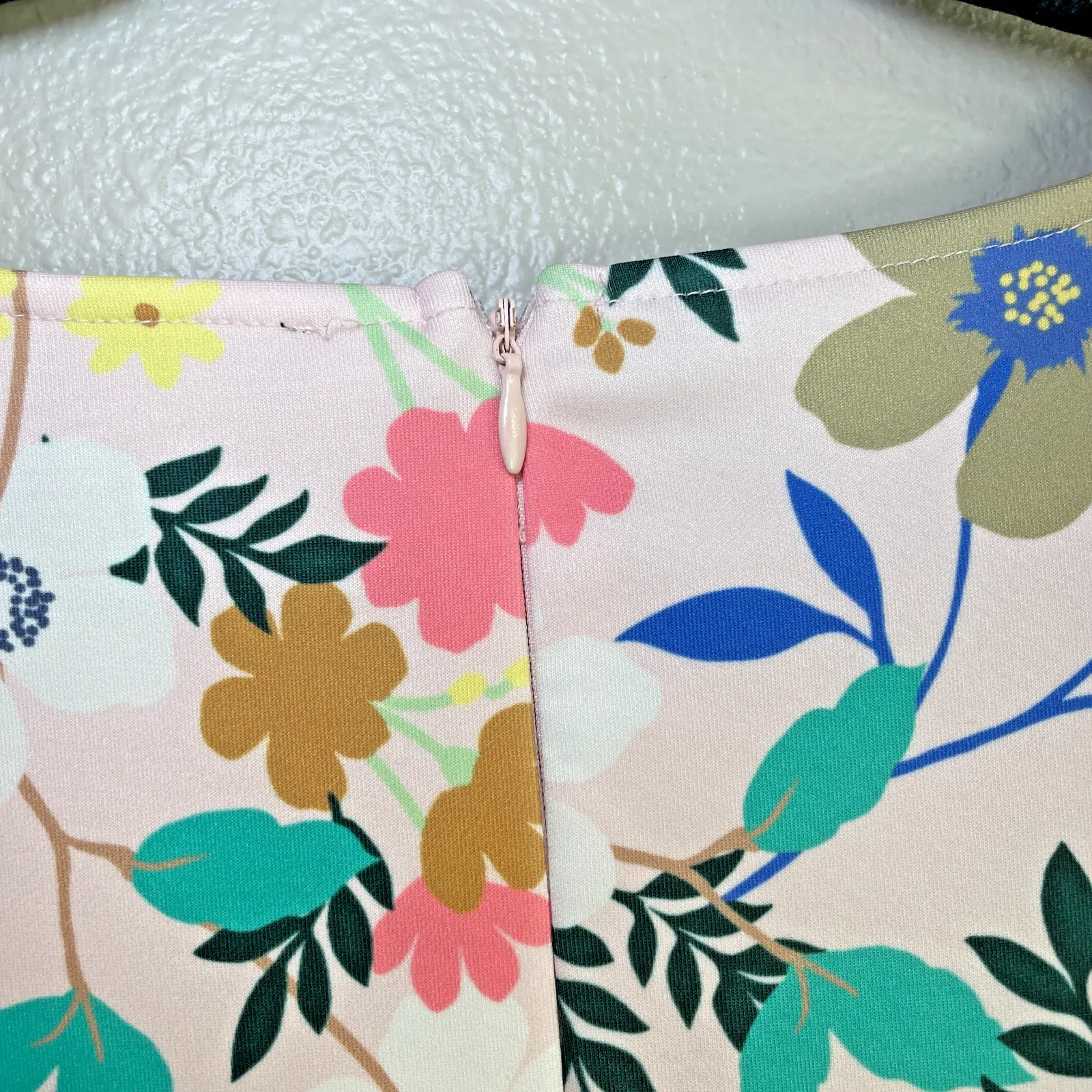 Eloquii Dress Size 16 Floral Fit and Flare Puff Sleeves Knee Length Avant Garde - Image 10