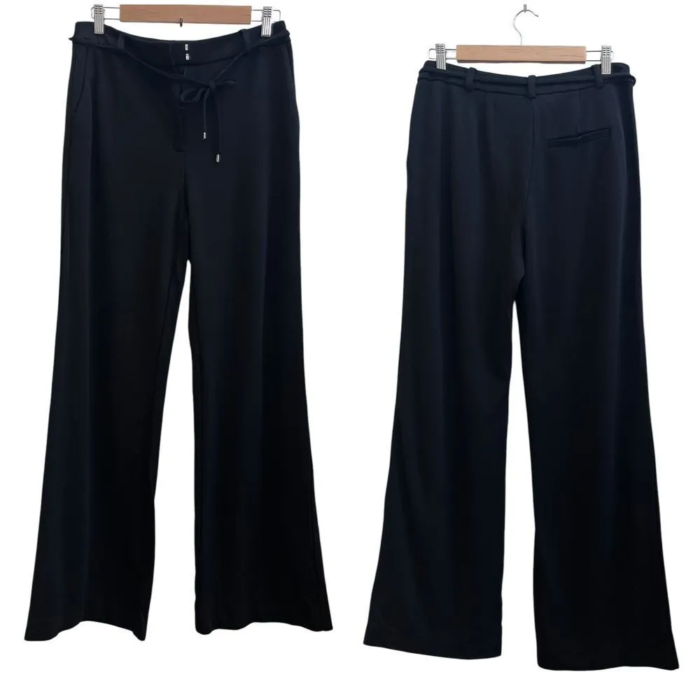 S.Oliver Charlotte Viscose Blend Black Ponte Knit Pants 30 Inch Inseam Size 10 - Image 3