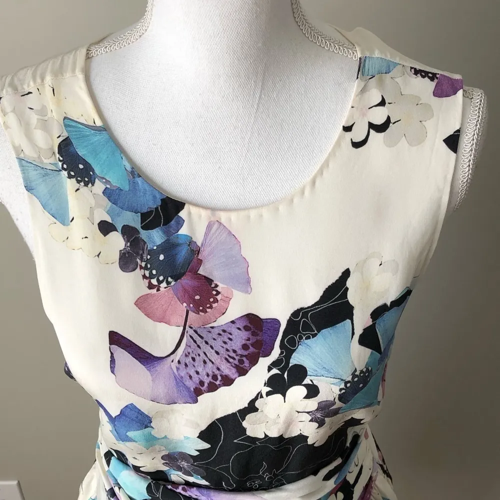 3.1 PHILLIP LIM | Silk Floral Sheer Back Dress Sz 6 - Image 4