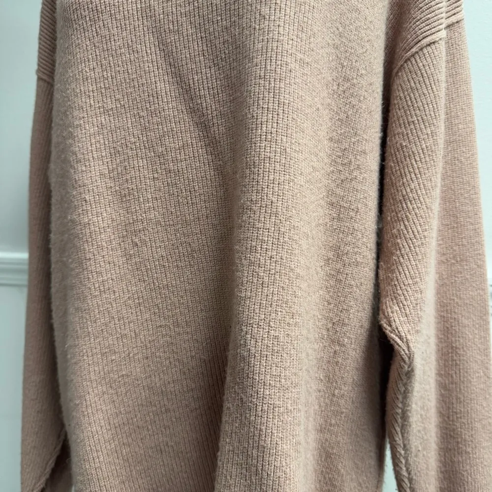 Free People FP Softly Structured Tunic Ribbed Sweater Blush Mauve Small S - Image 8