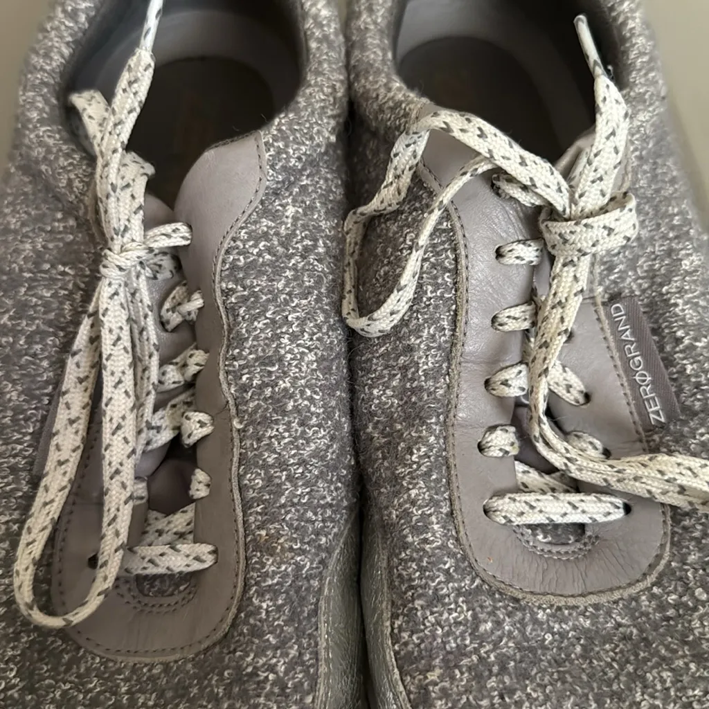 Cole‎ Haan Zerogrand Silver Metallic Gray Lace Up Sneakers Shoes Size 9 - Image 11