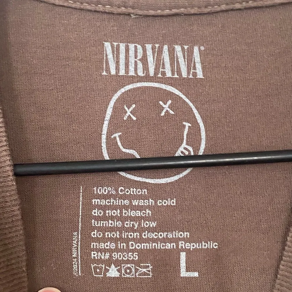 Nirvana Moss Brown Graphic T Shirt 100% Cotton Unisex Short Sleeves Size Large - Image 3