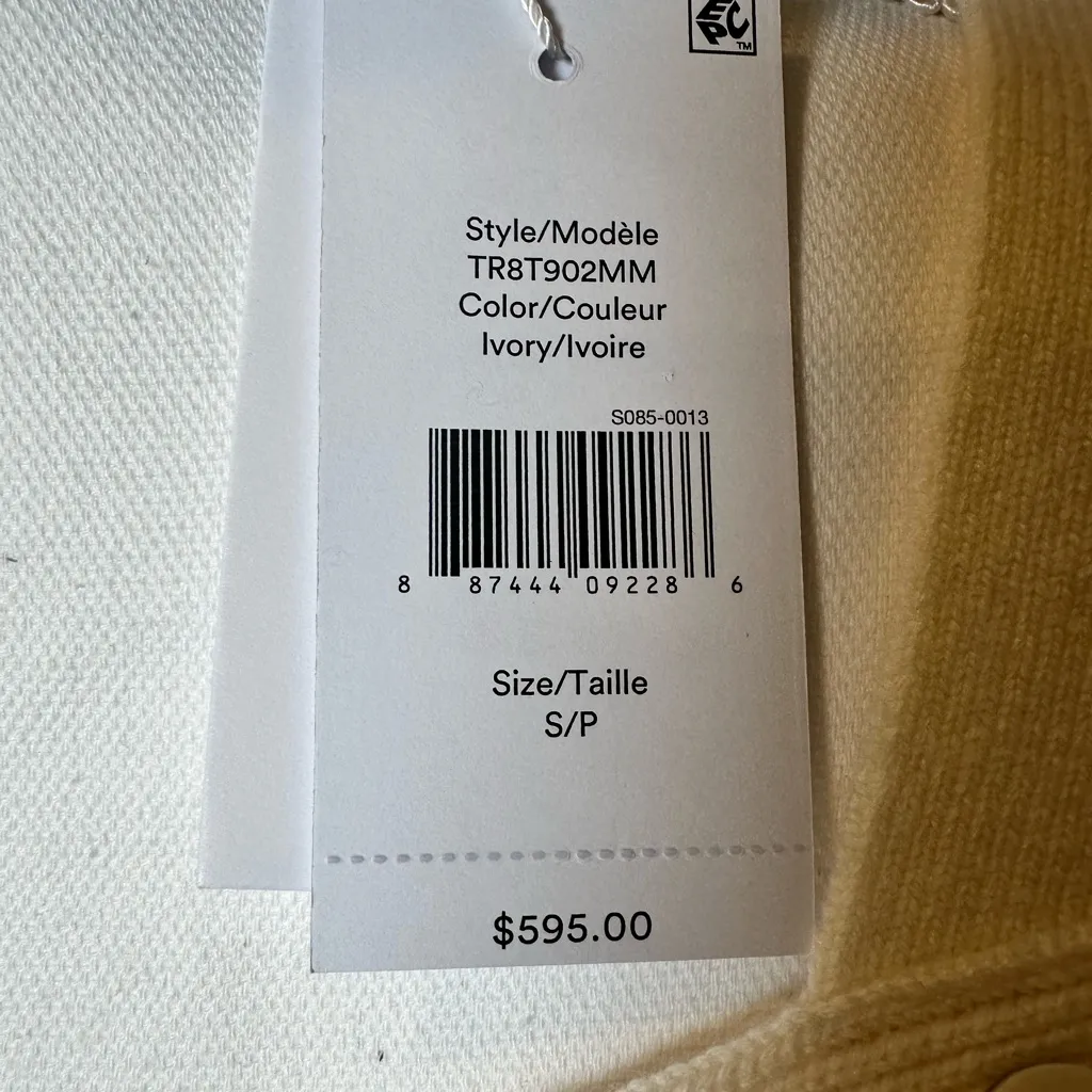 Derek Lam Cream Ribbed cold shoulder sweater - Image 5