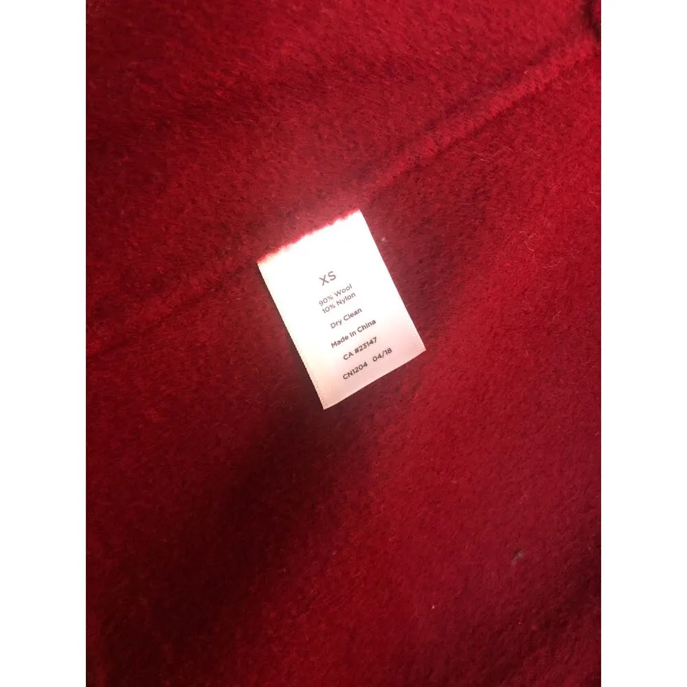 Talbots EUC Brushed Wool Cranberry Blazer - Size XS - Image 4