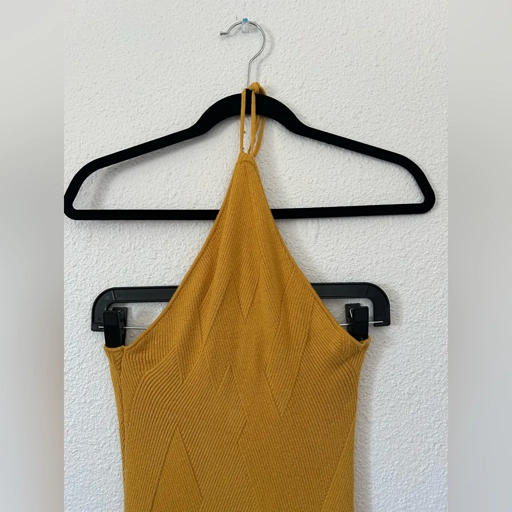 Free People FP Beach Kristy Sweater Midi Dress Fade Yellow Size XS - Image 4