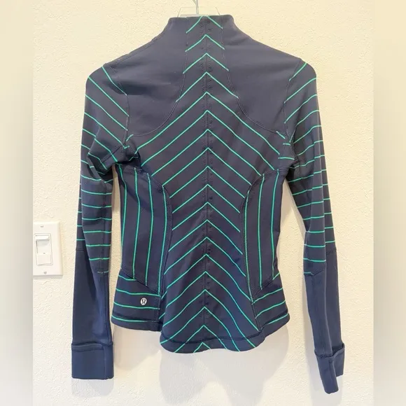 LULULEMON Forme Jacket *Cuffins Slalom Stripe Inkwell size 4‎ - Image 4