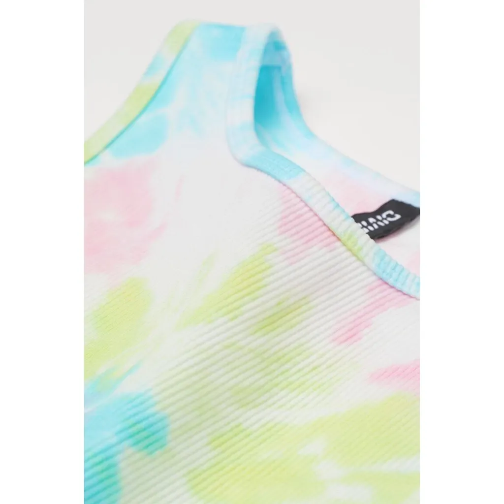 NEW H&M Tie-Dye Ribbed Tank Top & Bike Short Set | Size S - Image 7