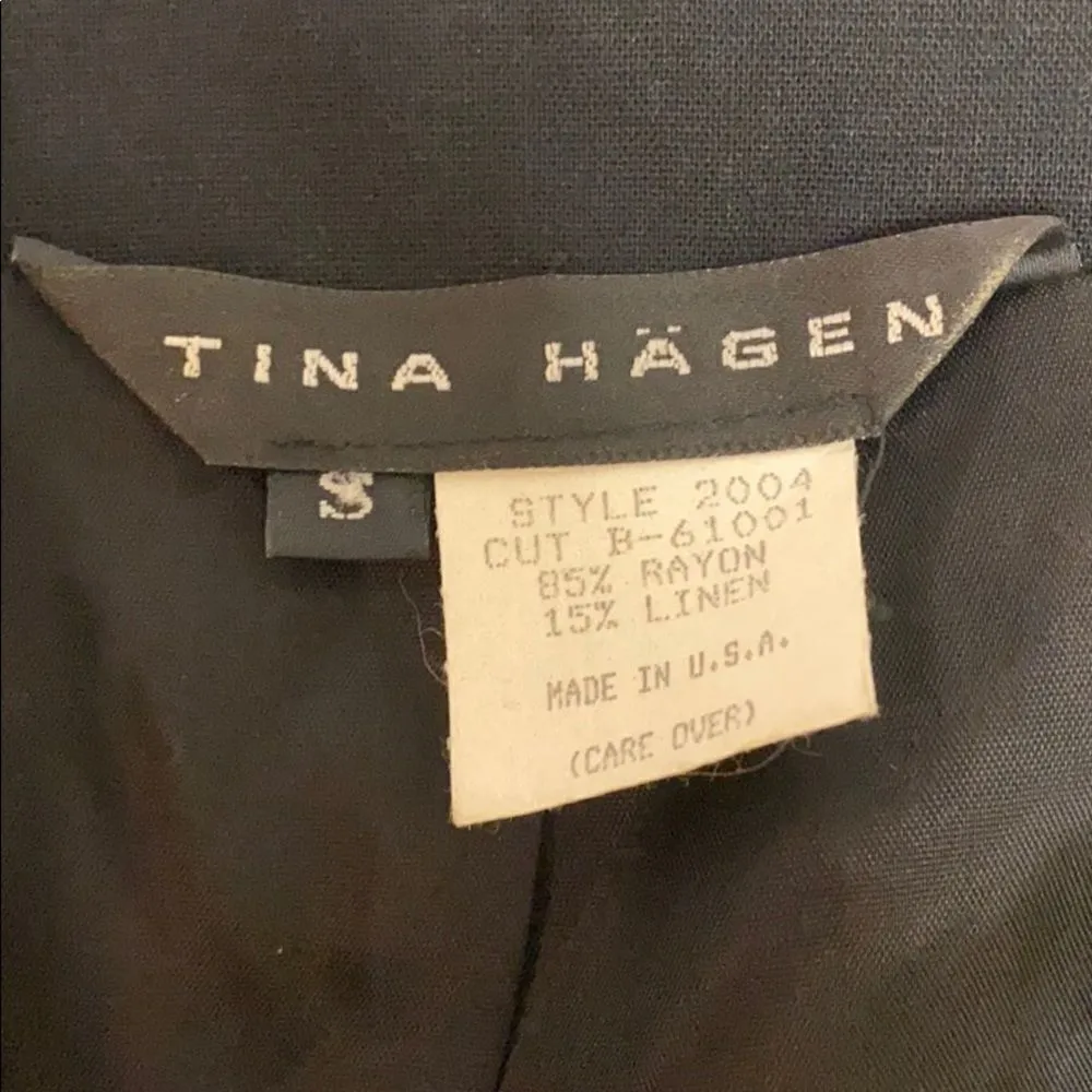 Tina‎ Hagen Studded Cropped Jacket Size Small C25 Black - Image 8