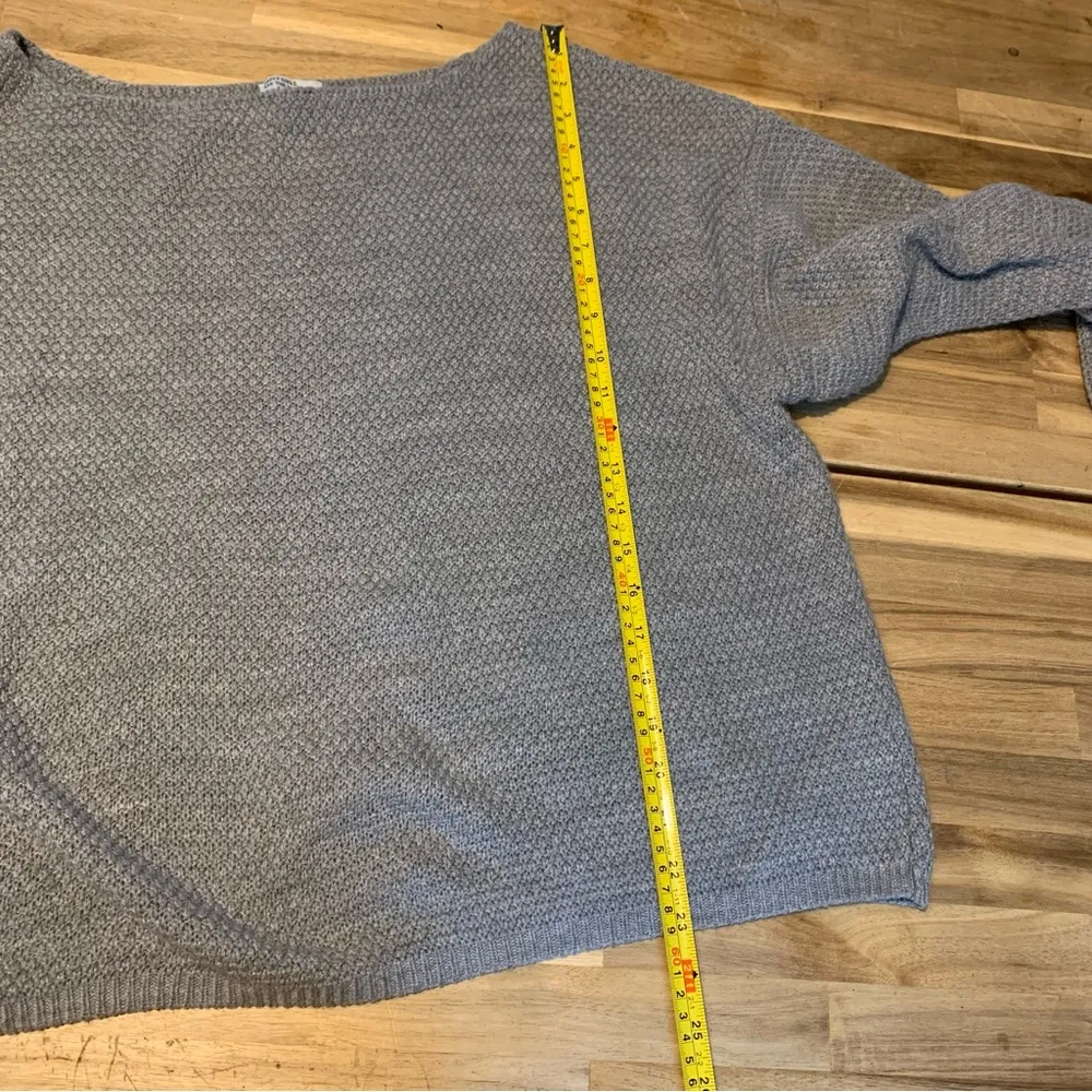 Style Cheat Grey Waffle Knit Sweater M Size M - Image 5