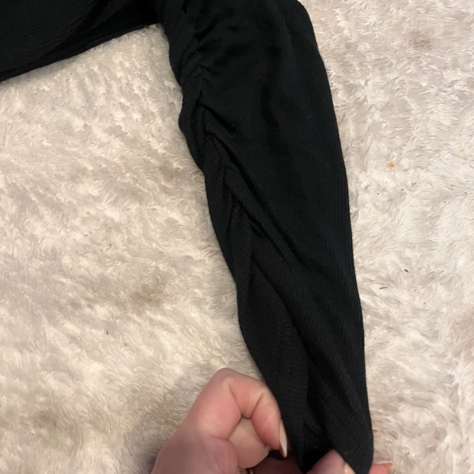 Athleta Leggings Womens Small Black Ruched High Rise Yoga Pants Activewear Gym - Image 2