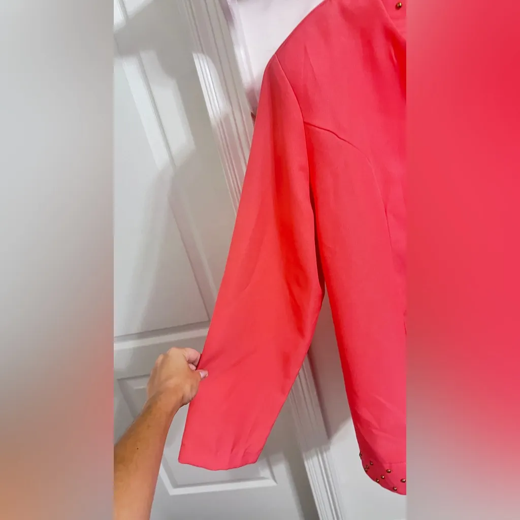 2 Piece Vintage Hot Pink Suit Set Gold Size 16 - Image 5