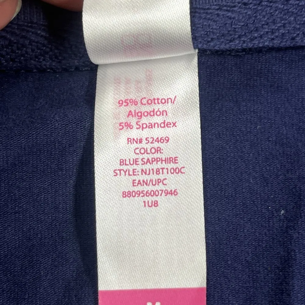 No Boundaries Y2K Polo Shirt Womens M Blue Babydoll Tee Preppy Uniform 90s - Image 4