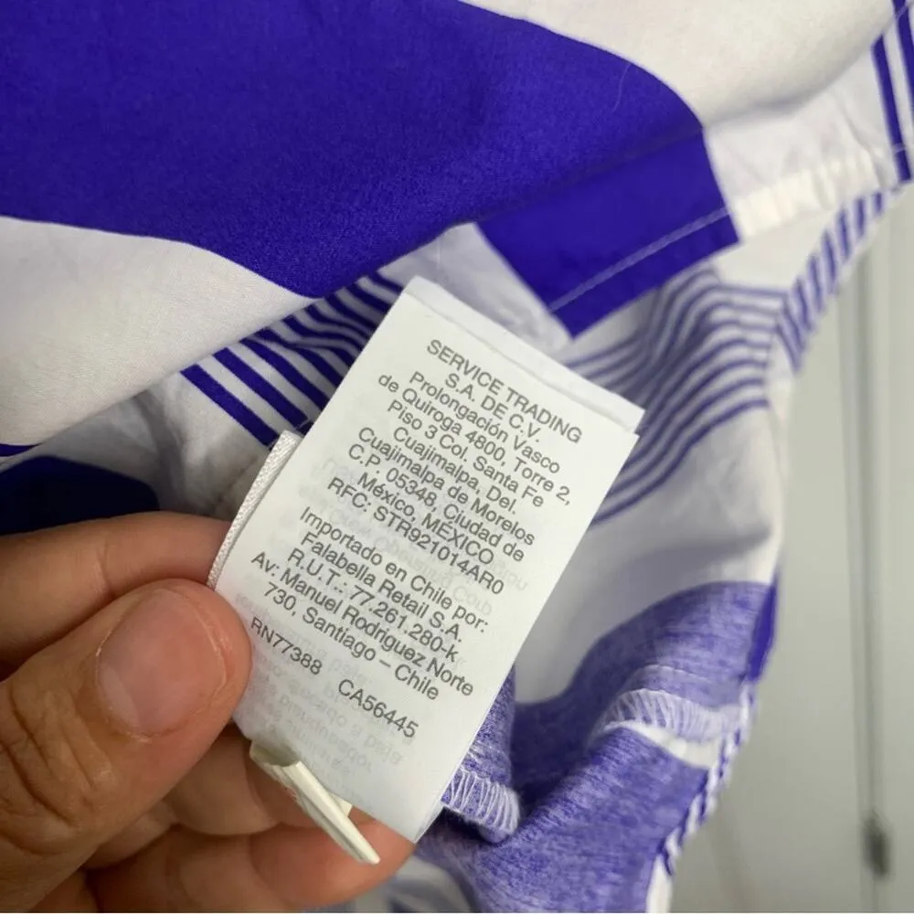 J Crew striped poplin cotton shirt size small vacation cruise‎ beach - Image 8