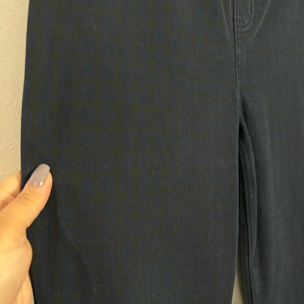 Spanx Jean-ish‎ Ankle Length Leggings Lapis Night Check Size Large - Image 10