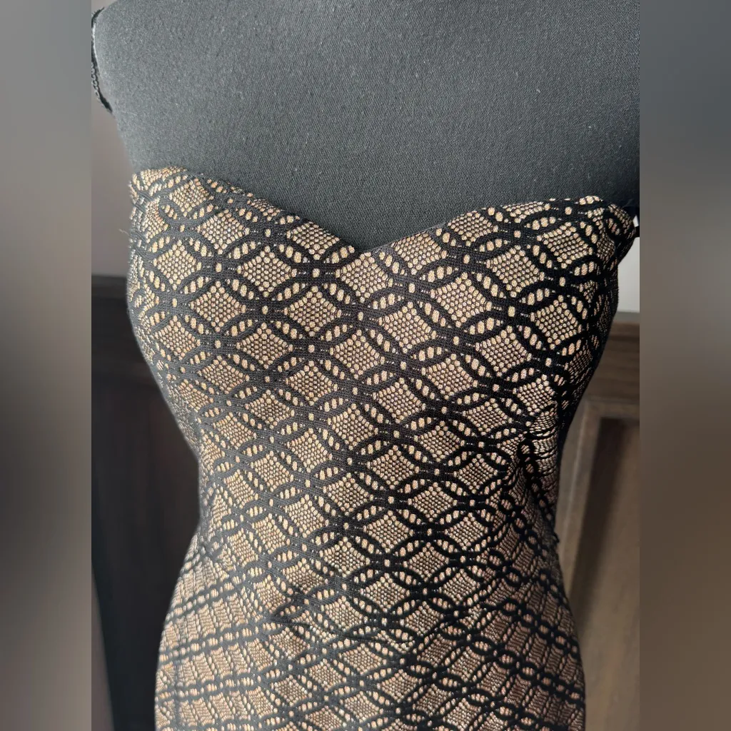 Maurices Women’s Brown Cocktail Dress Size 9/10 Sparkly Strapless - Image 2