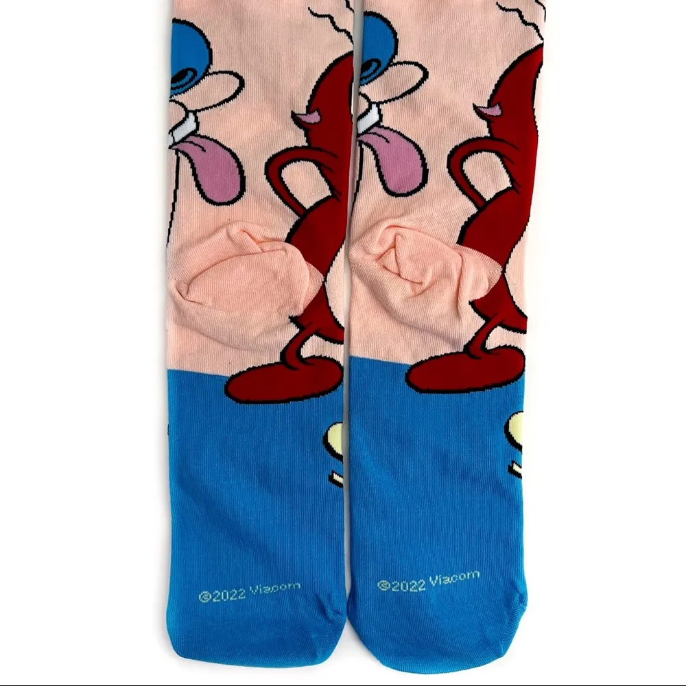 Odd Sox Ren and Stimpy Crew Socks Mens Womens Nickelodeon 90s Retro Fun Gift - Image 6