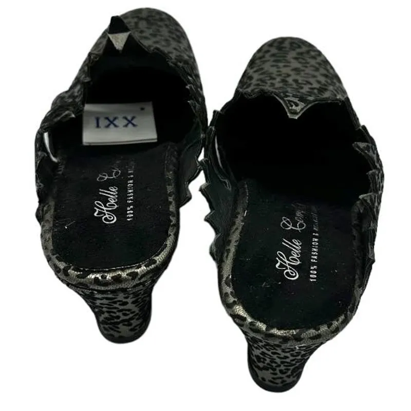 HELLE COMFORT Pewter & Black Animal Print Shoes Size 6.5/7 - Image 4