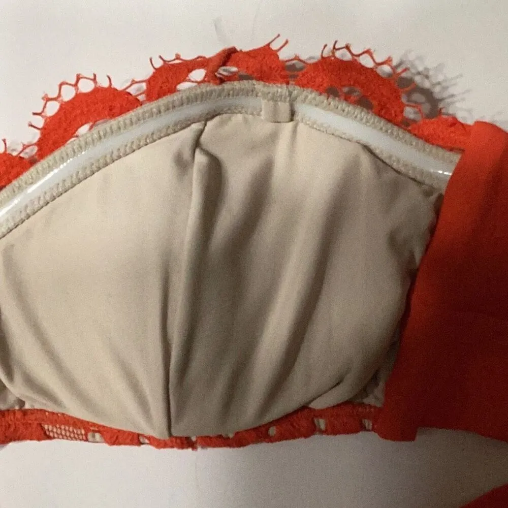 PilyQ New. PQ water lily lace v-wire bikini set. S-top/medium-bottom. Retails $168 - Image 8