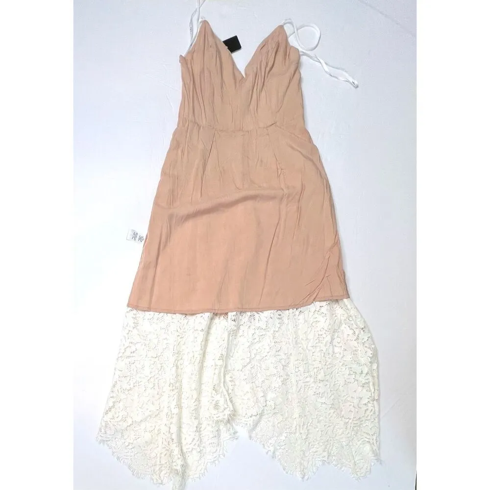 Lulu's One Wish Handkerchief Dress‎ White Lace Midi XS Cruise Wedding Event - Image 13