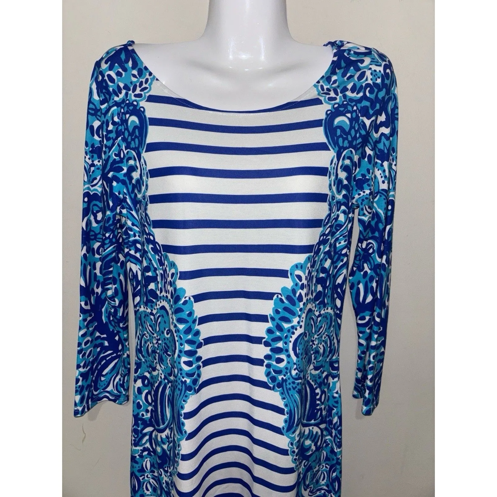 Lilly Pulitzer Nila Brilliant Blue Moon Jellies Dress Sz Small - Image 10