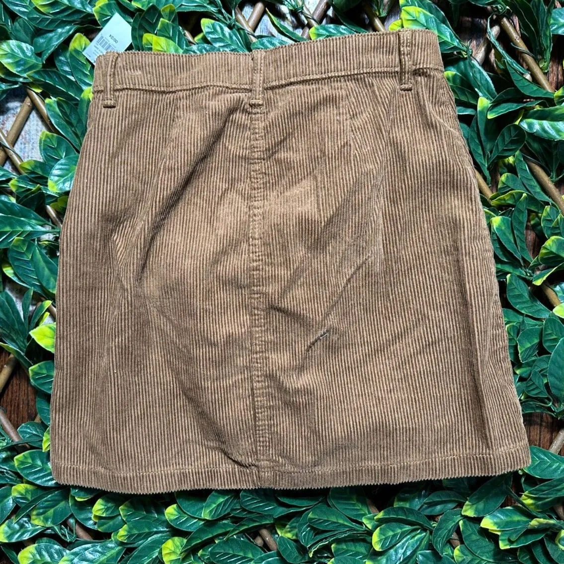 Gap Denim Brown Corderoy Mini Skirt Size 00 NWT - Image 2