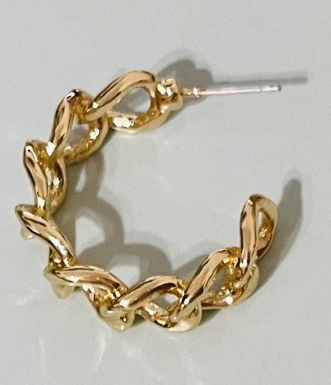 MIDI Chain Link Hoop Silver - Image 2