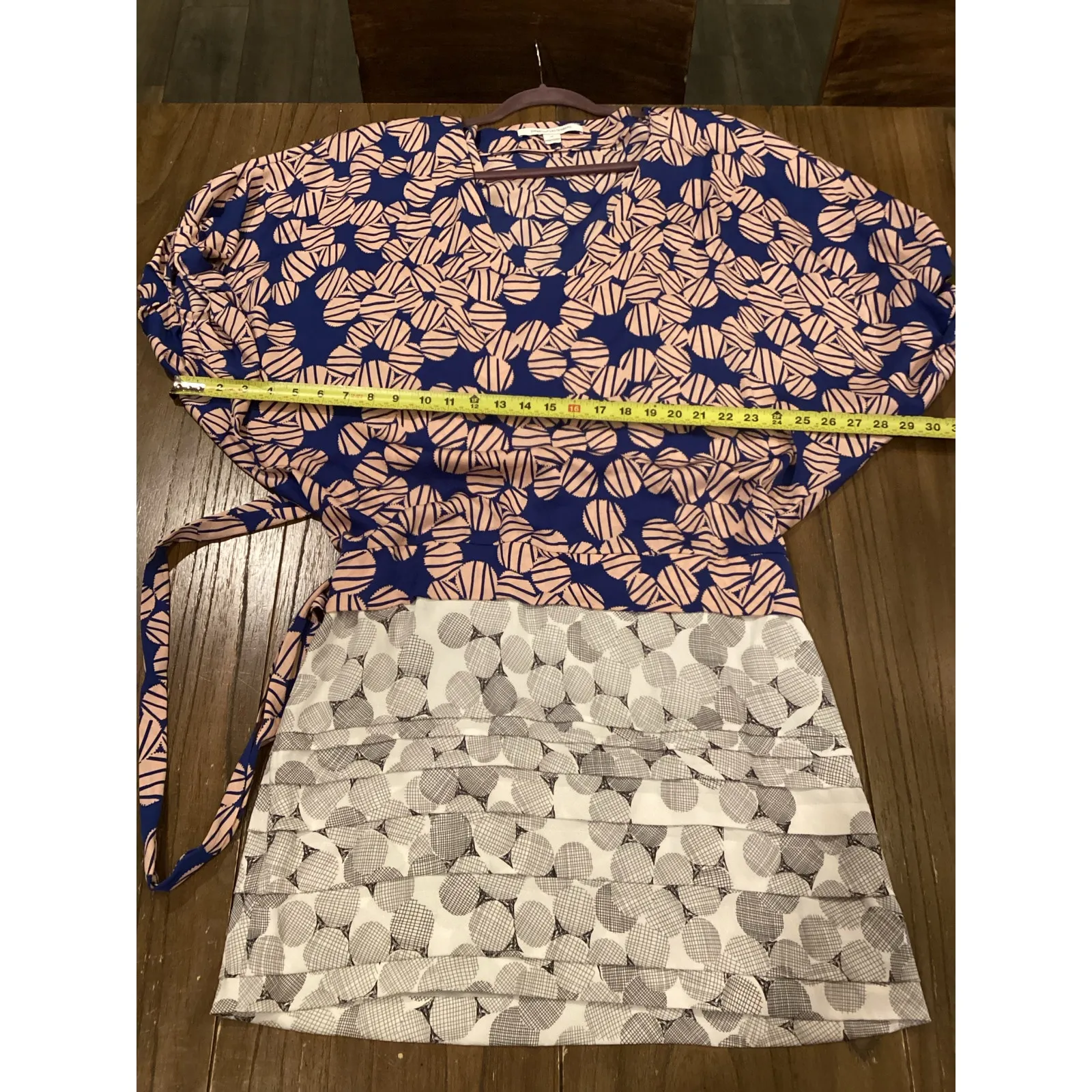 Diane Von Furstenberg DVF Edna Silk purple geo print Mini Dress Size 10 - Image 10