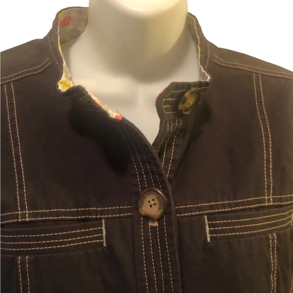 Boden Utility 100% Cotton Button Up Jacket M Pockets Lined Spring Summer Casual Size M - Image 3
