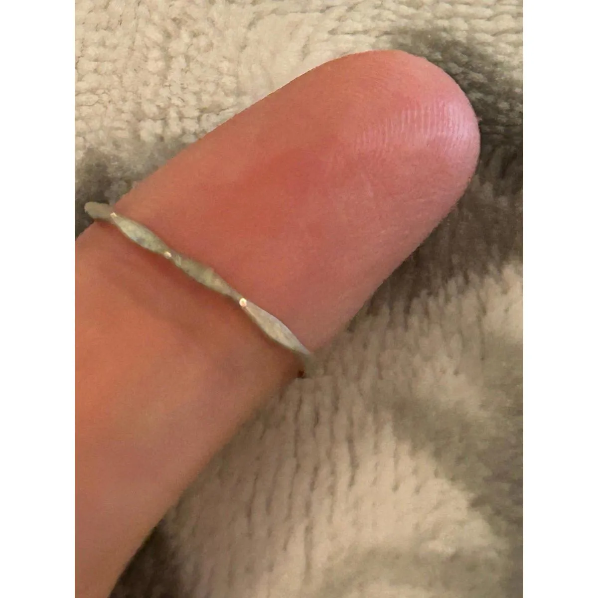 ring band sterling silver 925 beautiful unique size 4 - Image 5