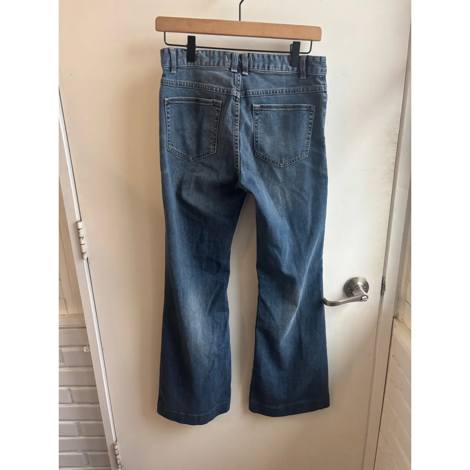 Free People Brette Cropped Wide Leg Jeans 28 boho flare leg retro flattering - Image 4