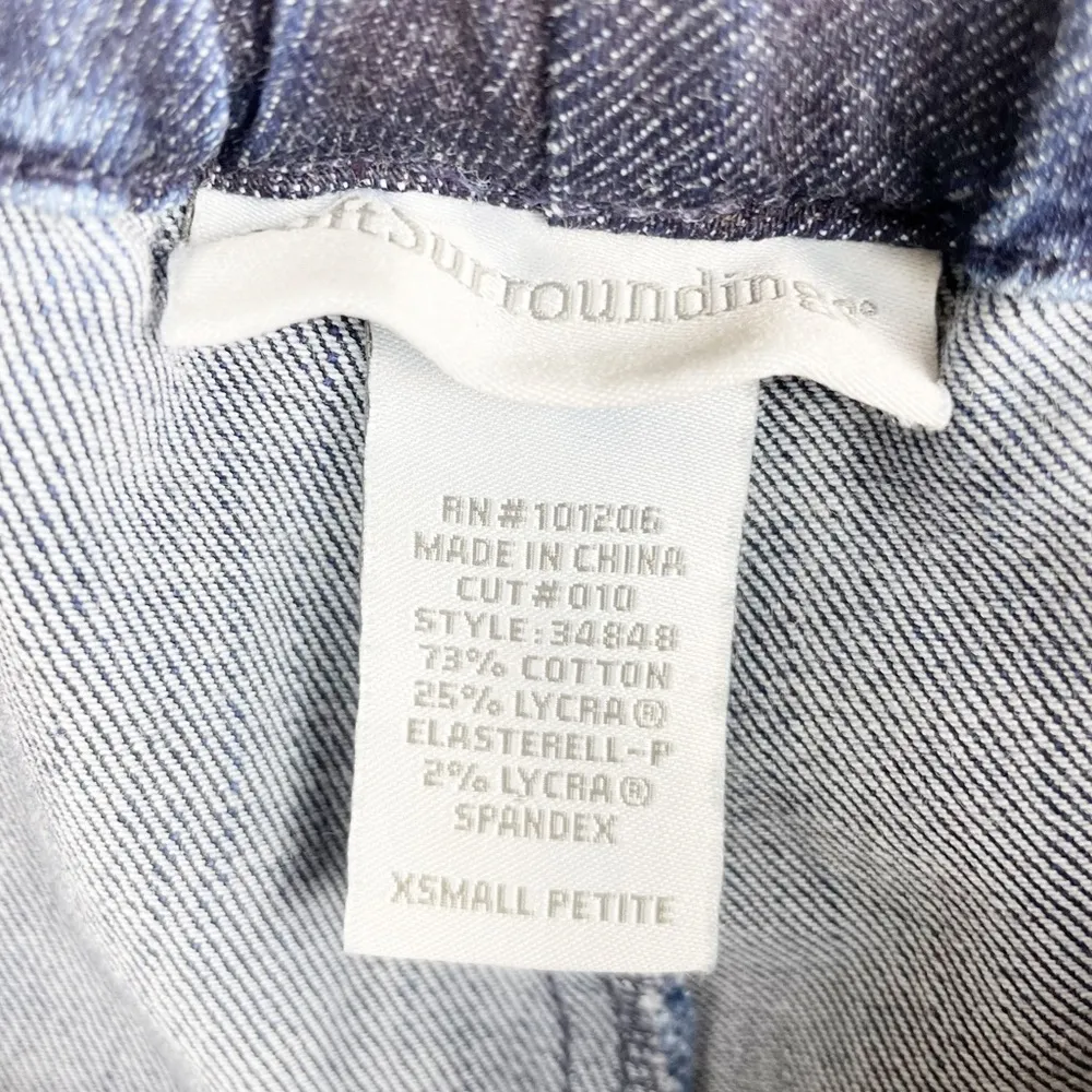 Soft Surroundings Denim Metro Pull On Legging Elastic Waist Jeans Size XS Petite - Image 5