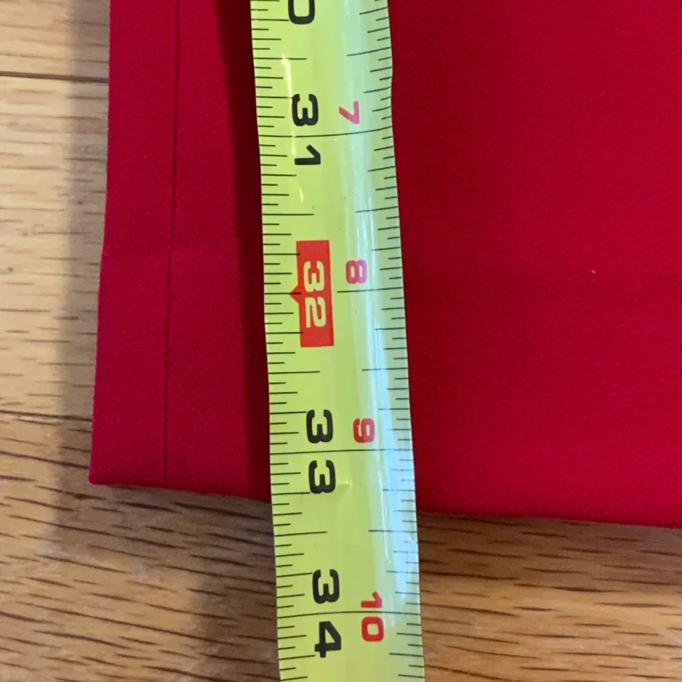 Zara Wide leg pleated Red pants size XL‎ - Image 6