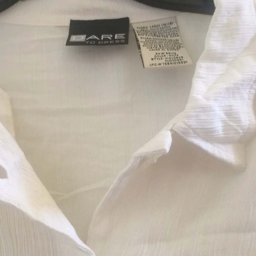 FINAL MARKDOWN Ladies' Crinkle Blouse (XL 16/18) White - Image 3