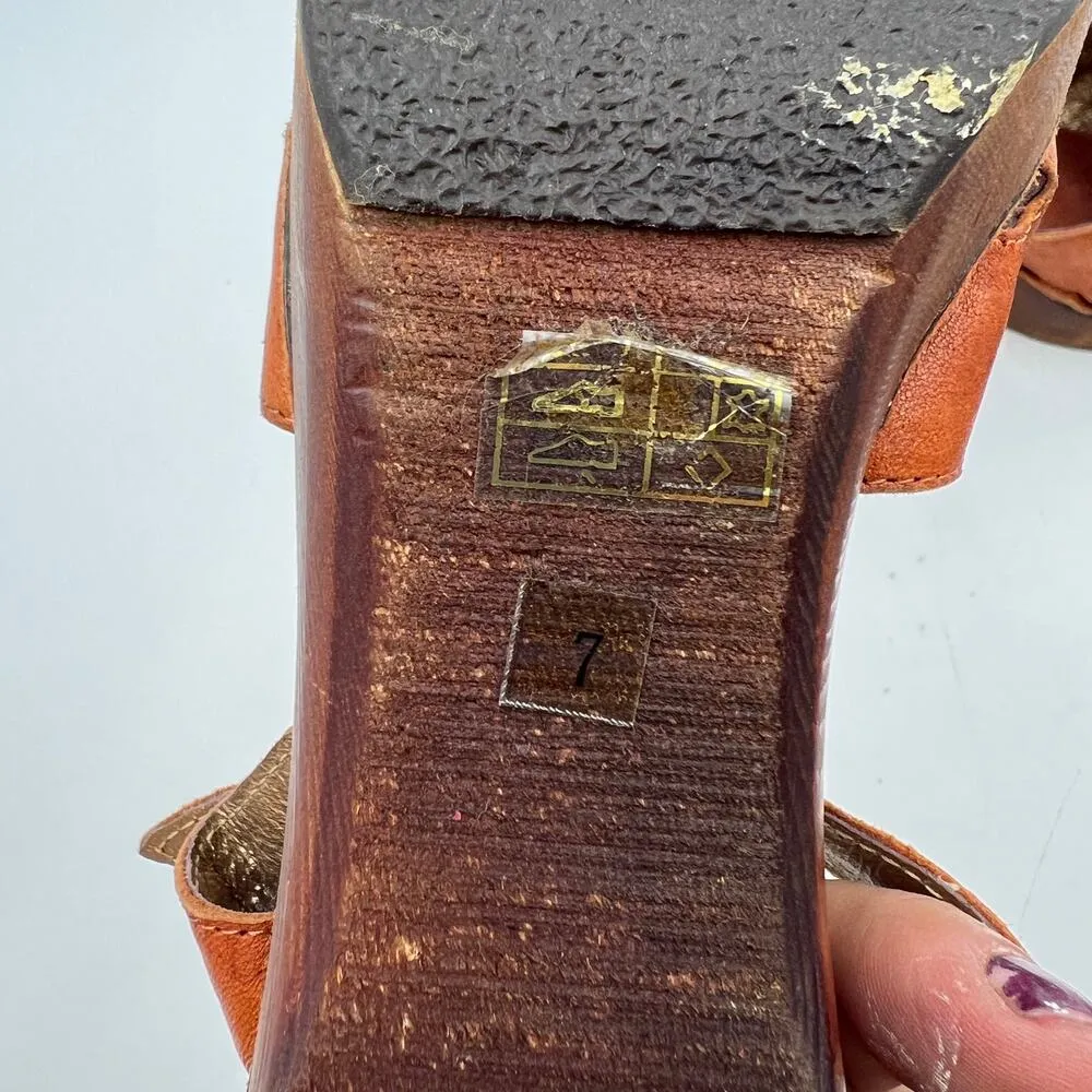 Jeffrey Campbell Platform Wood Heels Brown Leather - Image 6