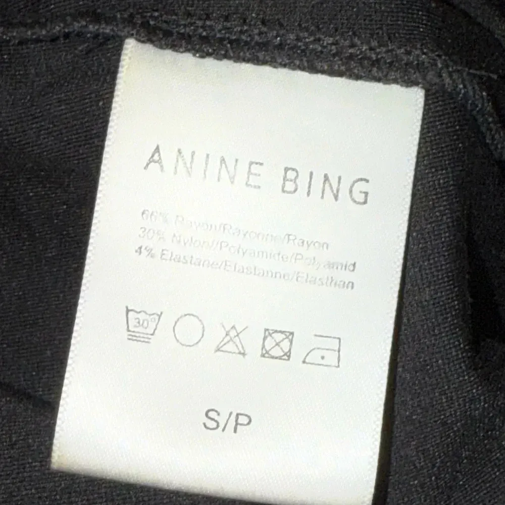 ANINE BING | Toby Short Pull On Elastic Waist Black size Small - Image 8