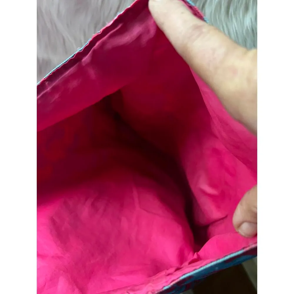 Lilly Pulitzer for Estee Lauder Tote Bag - Blue & Pink Crab Design - Image 4