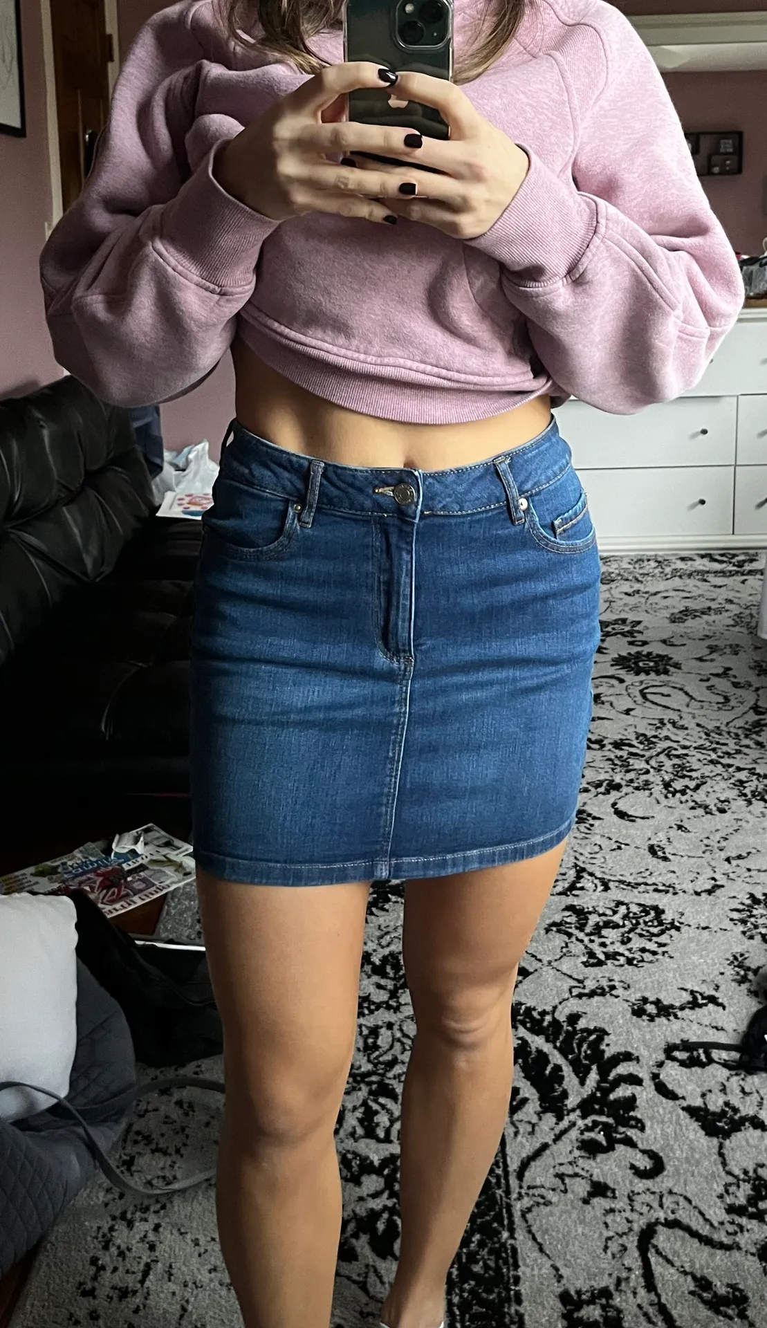 denim mini skirt - Image 2
