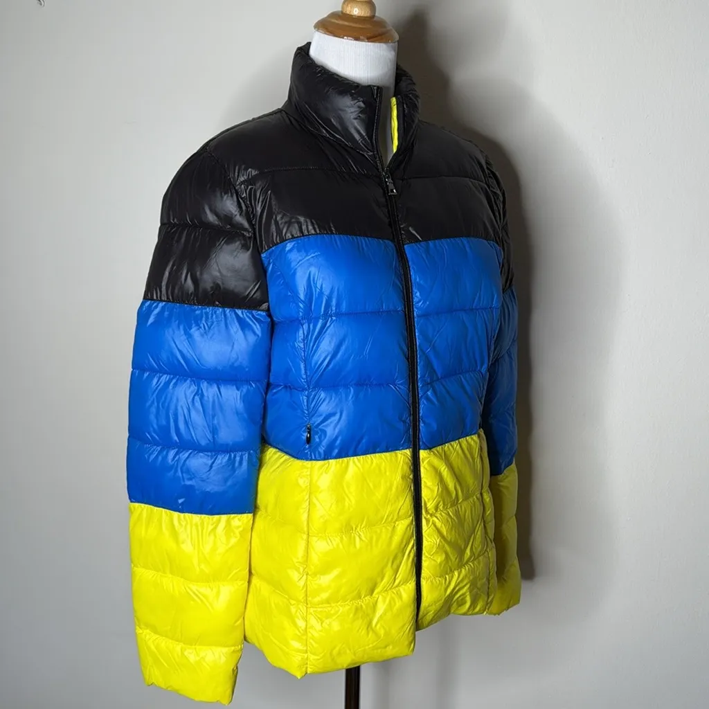 AQUA  Packable Bold Color Block Puffer Jacket - Image 3