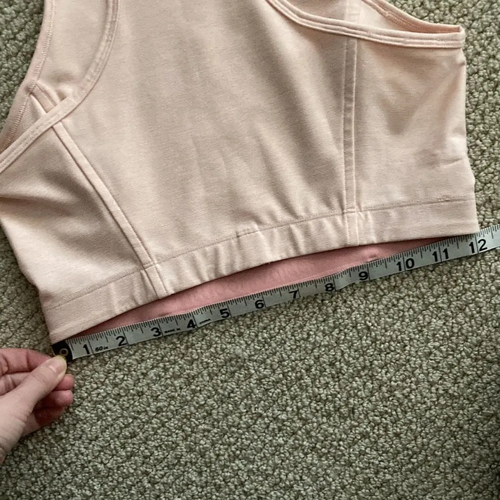 Outdoor Voices Athena Crop Top Sports Bra Rose Quartz Pale Pink Small Like NEW - Image 10