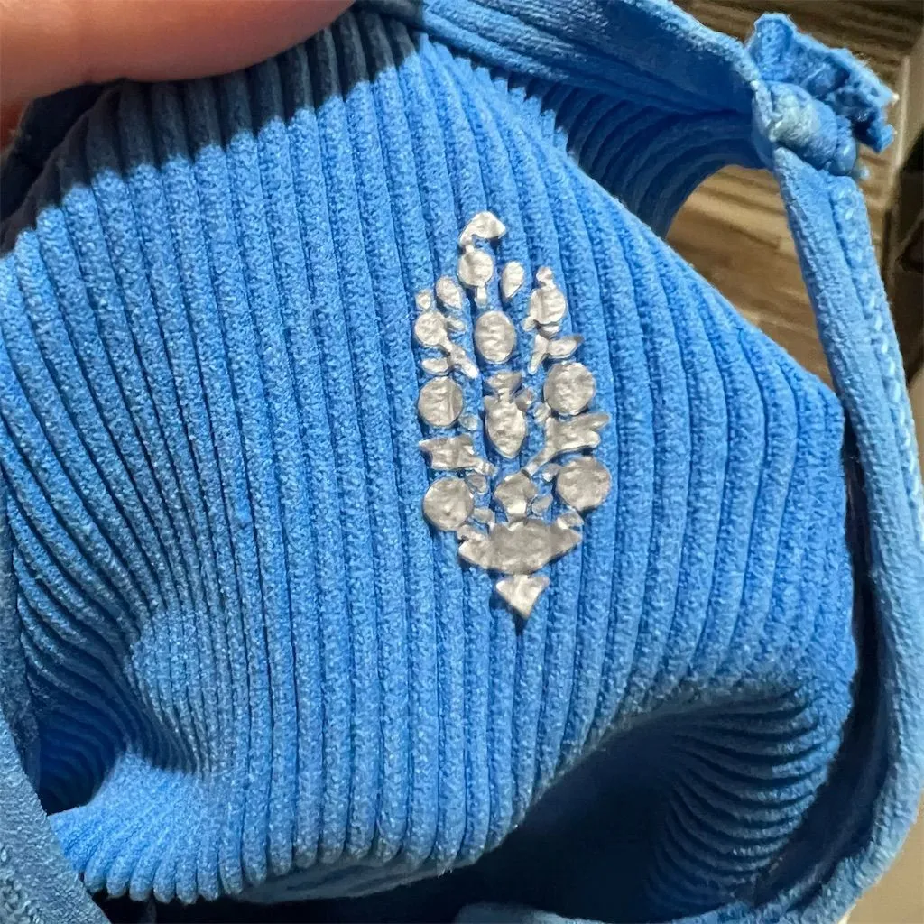 Free People Movement Women's Blue Ribbed Compression Crop Tank Top M - Image 9