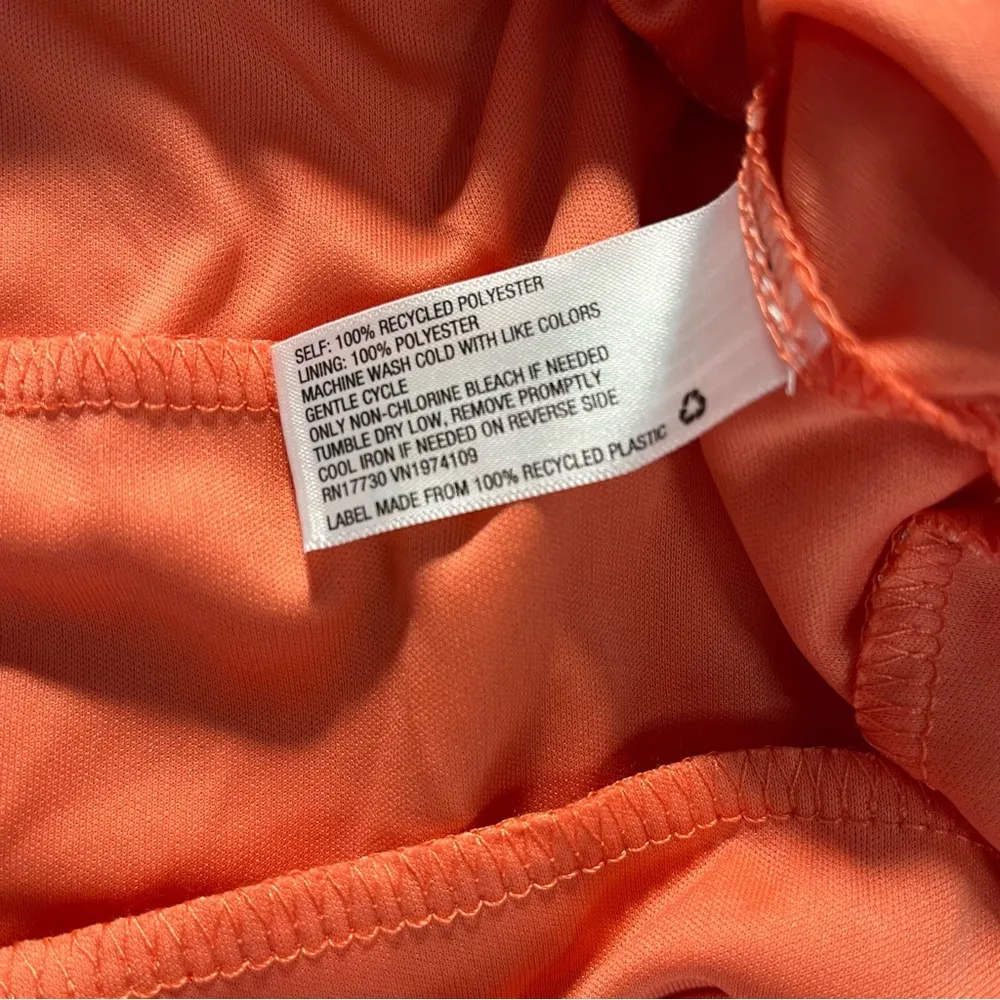 Orange Pink Ruched Ruffle Sleeveless Mini Dress Junior’s Size XXL - Image 8