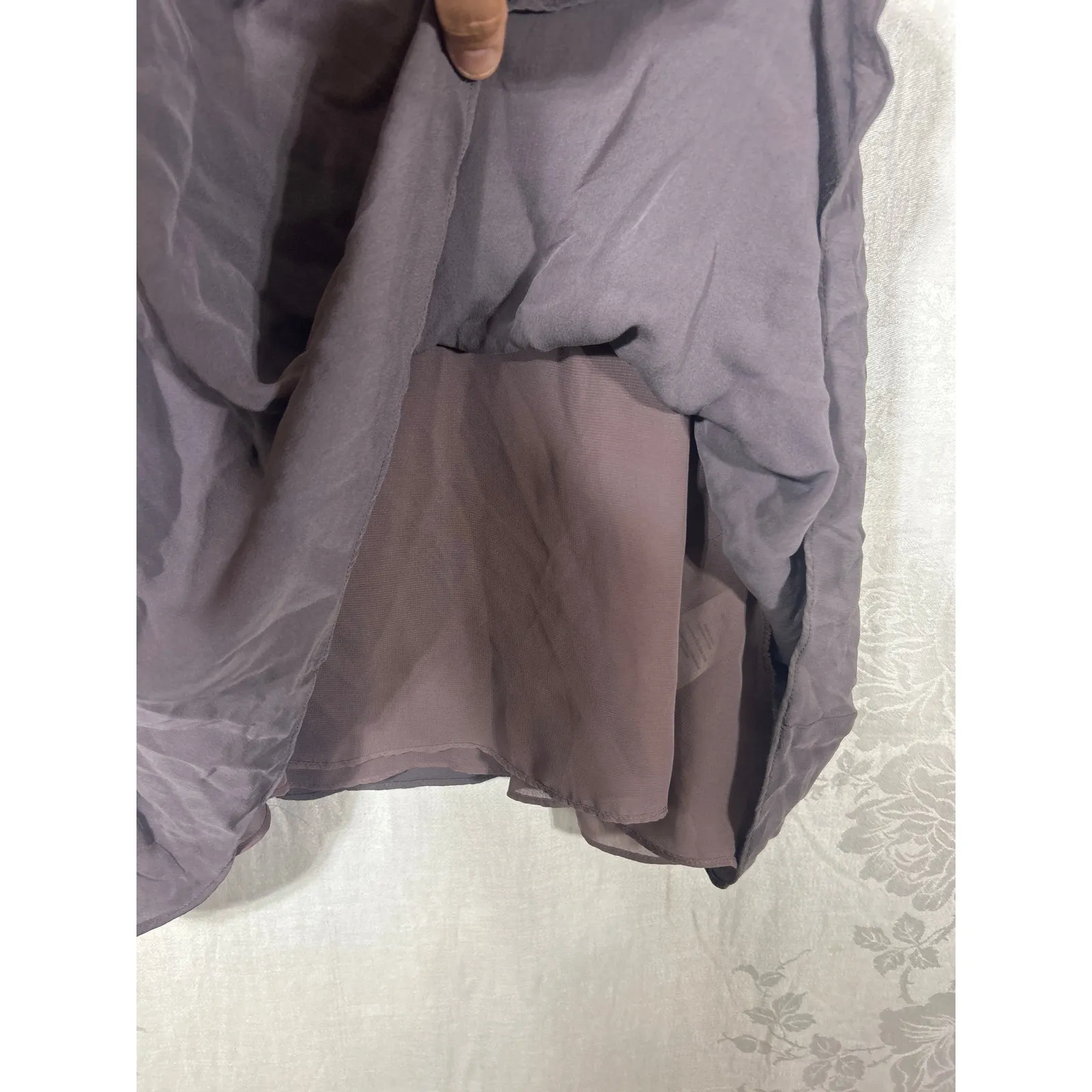 Wilfred 100% Silk Dress Small Plum Tank A Line Knee Length Lined Aritzia Pockets - Image 5